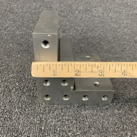 Shars Angle Plate 4x4x4x1x2" Precision Steel Ground w. Tapped Holes R} - Picture 11 of 12